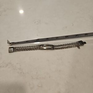 Express Vintage 7.5” Silver Tone Multi Chain Link Bracelet